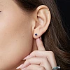 Orecchini a bottone c577sf in oro con zaffiri