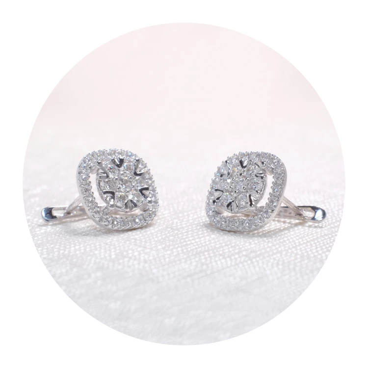 Pendientes de oro con diamantes - modelo c667