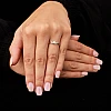 Bague de fiançailles en or avec diamant central certifié GIA de 0,30 ct ou 0,40 ct et diamants secondaires - modèle i71845