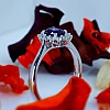 Anillo de regalo de Kate Middleton en oro o platino con amatista y diamantes - modelo i055