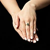 Bague de fiançailles en or avec émeraude et diamants - modèle i055