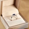 Bague de fiançailles en or avec saphir et diamants - modèle i122650