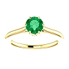 Anello di Fidanzamento i122995SmDi in Oro con Smeraldo e Diamanti