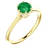 Anello di Fidanzamento i122995SmDi in Oro con Smeraldo e Diamanti