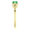 Anello di Fidanzamento i122995SmDi in Oro con Smeraldo e Diamanti