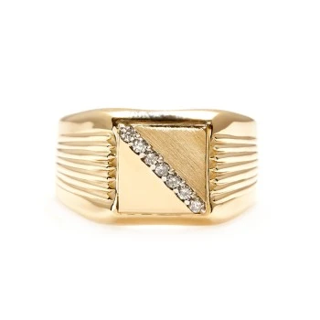 Men's Ring with Round Colorless Diamonds - model i3763