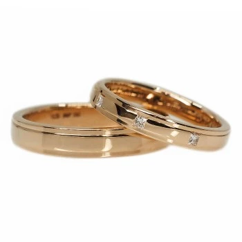 Fedi nuziali v159 in Oro o Platino con Diamanti