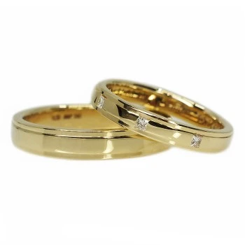 Fedi nuziali v159 in Oro o Platino con Diamanti