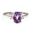 Gift Ring i015AmODi in Gold with Amethyst and Diamonds