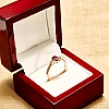 Gift Ring i015AmODi in Gold with Amethyst and Diamonds