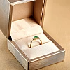 Engagement Ring i025SmDi in Gold with Emerald and Diamonds