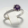 Cadeauring i121997AmDi in goud of platina met amethist en diamanten