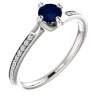 Anillo de oro con zafiro y diamantes - modelo 122358