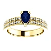 Verlobungsring aus i122376SfPaDi Gold mit Saphir und Diamanten