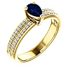 Verlobungsring aus i122376SfPaDi Gold mit Saphir und Diamanten