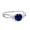 Bague de fiançailles en or avec saphir et diamants - modèle i122513