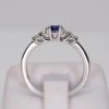 Bague de fiançailles en or avec saphir et diamants - modèle i122543