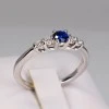 Bague de fiançailles en or avec saphir et diamants - modèle i122543