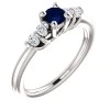 Bague de fiançailles en or avec saphir et diamants - modèle i122543