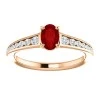 Gouden ring met robijn en diamanten 122866RbODi