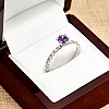 Gouden of platina ring met amethist en diamanten i1869AmDi