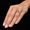 Gouden of platina ring met amethist en diamanten i1869AmDi