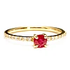 Anillo de oro con rubí y diamantes - modelo i1221908