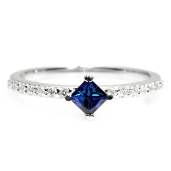 Anello di fidanzamento i1227907sfpdi in Oro con Zaffiro e Diamanti