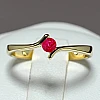 Anillo de compromiso de oro con rubí - modelo i060