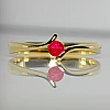 Anillo de compromiso de oro con rubí - modelo i060