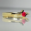 Anillo de compromiso de oro con rubí - modelo i060
