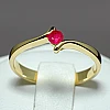Anillo de compromiso de oro con rubí - modelo i060