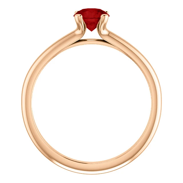 Gold engagement ring with ruby 122005Rb