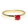 Gold engagement ring with ruby 122005Rb
