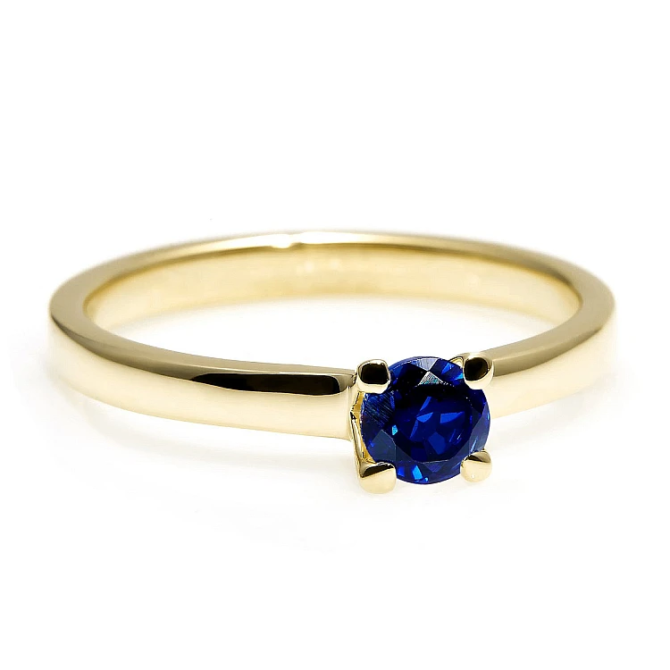Verlovingsring in goud met saffier 122005Sf