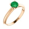 Gold engagement ring with Emerald 122005Sm