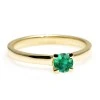 Gold engagement ring with Emerald 122005Sm