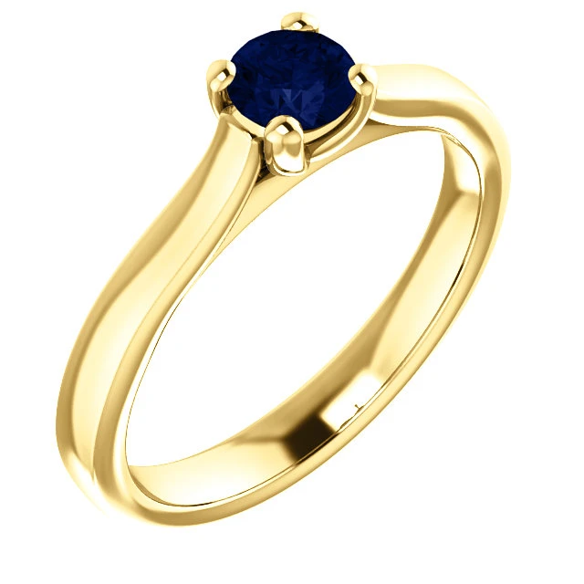 Verlovingsring in goud met saffier 122100Sf
