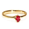 Anillo de oro con rubí - modelo 122118