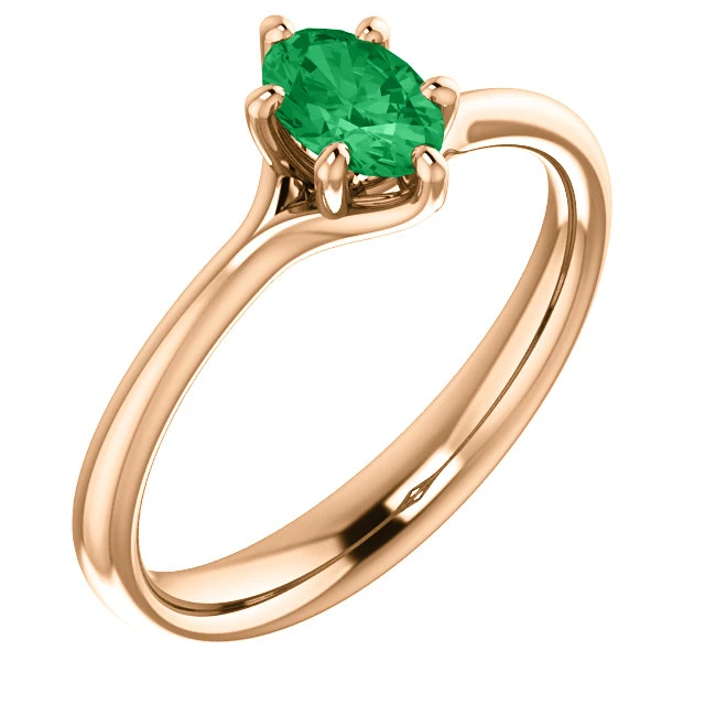 Anillo de oro con esmeralda - modelo 122118
