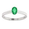Gold Engagement Ring with Oval Emerald 71746SmO