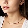 Gold-Tennis-Halskette mit farblosem Diamant, farbigen Saphiren und Rubinen col2181