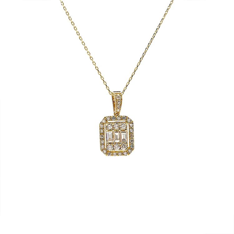 Anhänger aus Gold oder Platin mit farblosen Diamanten pan2931DiemDi