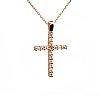 Crucifix unisexe en or ou en platine avec diamants - modèle pan1015