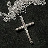 Crucifix unisexe en or ou en platine avec diamants - modèle pan1015