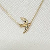 Collar de Golondrina en Oro de 14k con Diamante - modelo col1346