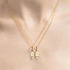 Gouden of platina beste vriend-hanger bezet met diamanten pan1978
