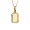Plated gold or platinum pendant with diamonds until 1979