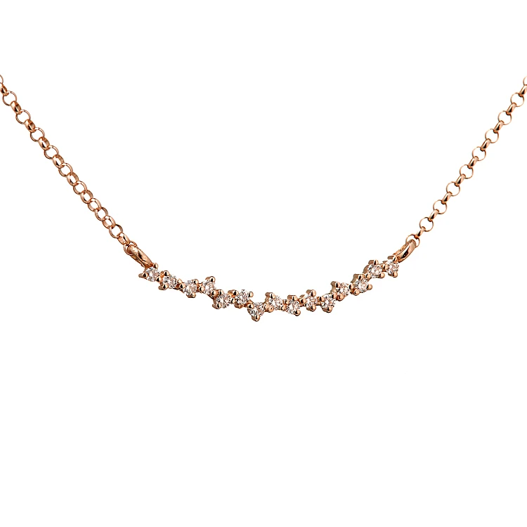 Colgante serpentino de oro con diamantes - modelo pan1996