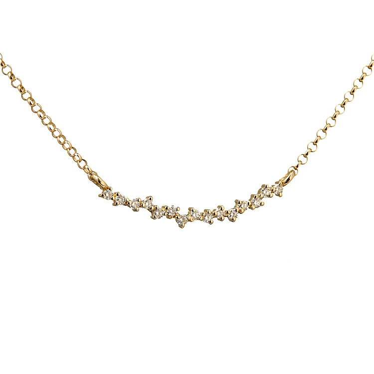 Colgante serpentino de oro con diamantes - modelo pan1996